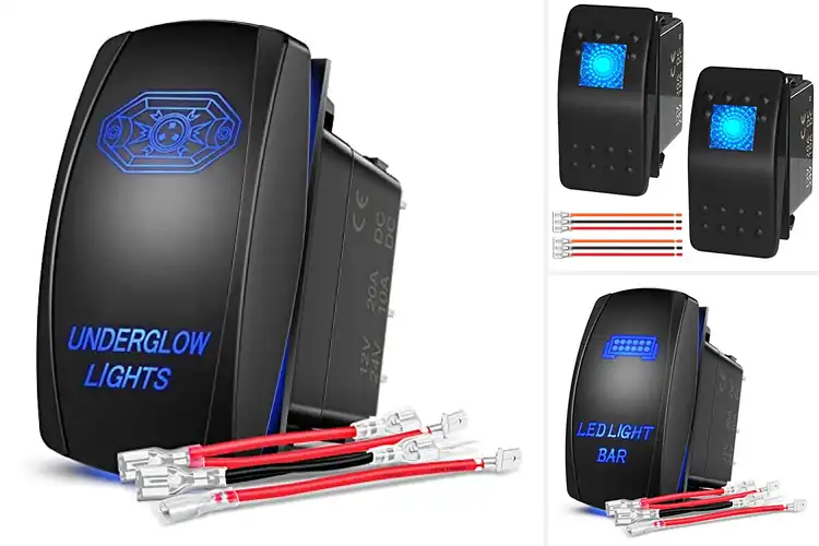 Detailed view of Best Blue LED Rocker Switches