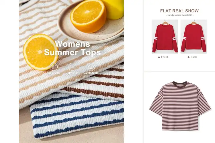 Detailed view of Best Drop Shoulder Striped Tops: 7 Stylish & Comfy Picks