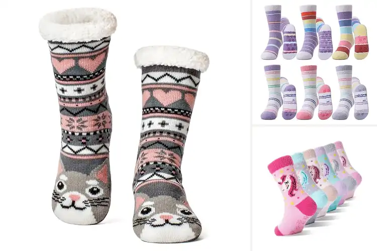 Detailed view of Best Fuzzy Slipper Socks For Girls