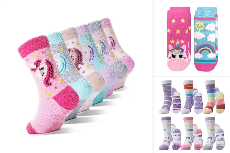 Detailed view of Best Girls Fuzzy Slipper Socks: 10 Cozy Picks for Happy Feet
