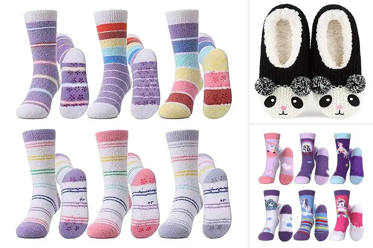 Detailed view of Best Girls Slipper Socks: Cozy & Safe Picks