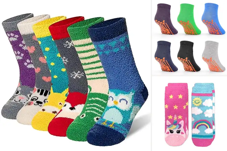 Detailed view of Best Non Skid Slipper Socks For Kids