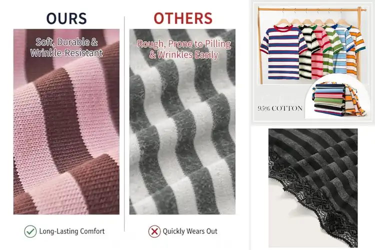 Detailed view of Best Striped Tops