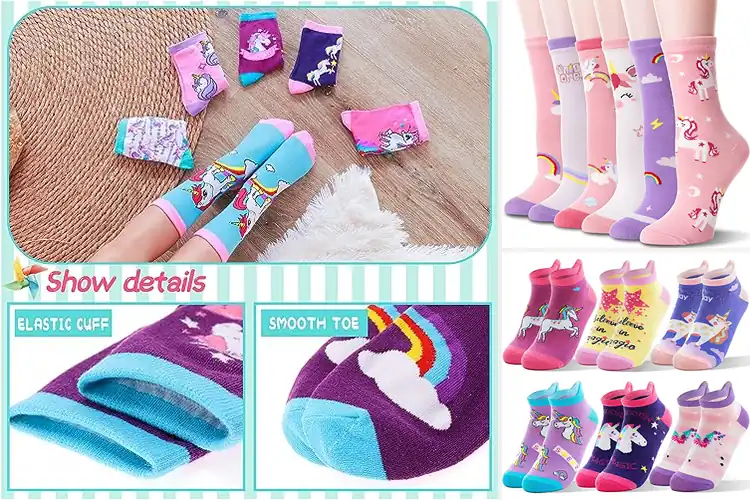 Detailed view of Best Unicorn Socks For Girls: Cozy, Fun & Durable