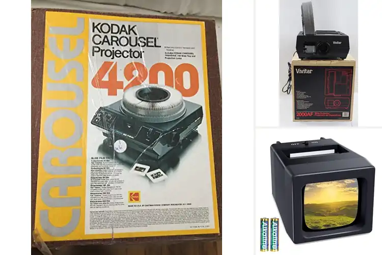 Detailed view of Best Vintage Slide Projectors