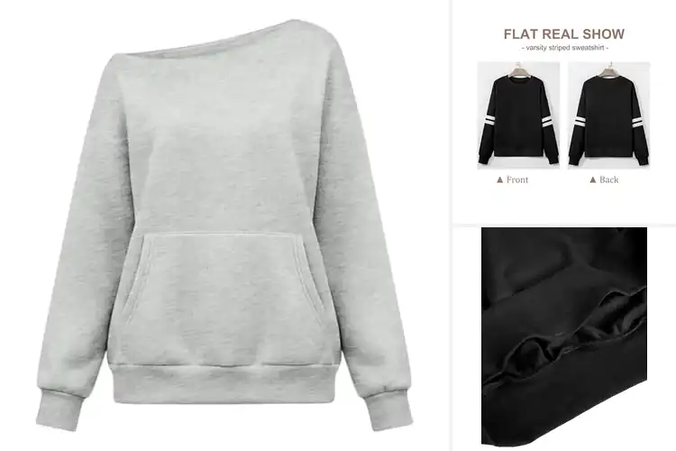 Detailed view of Best Women’s Drop Shoulder Sweatshirts
